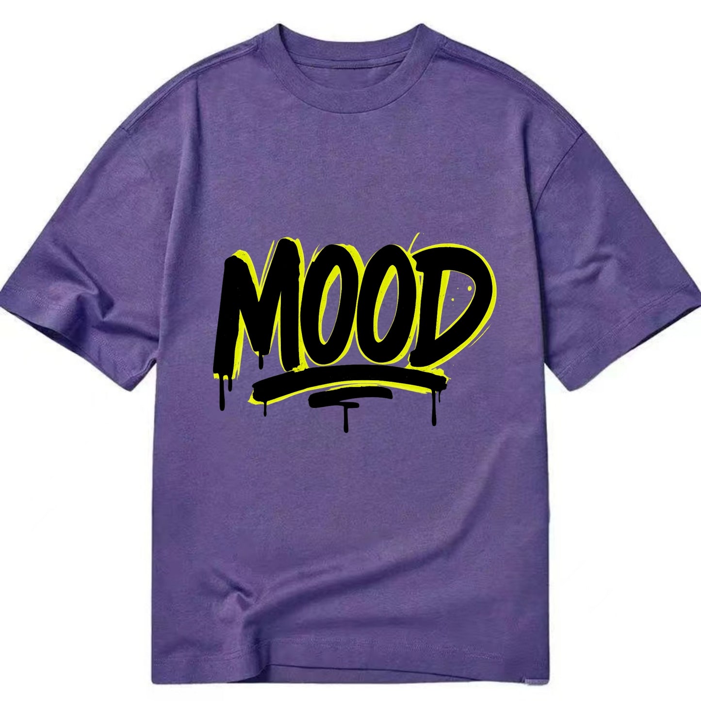 Bold typography design - "MOOD" - current state, feeling it - Classic T-shirt - Purple