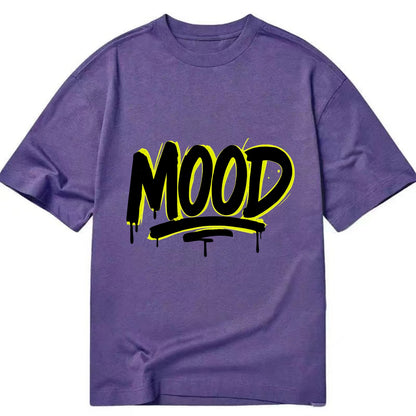Bold typography design - "MOOD" - current state, feeling it - Classic T-shirt - Purple