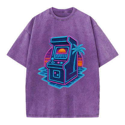Arcade Machine - Vintage T-shirt - Purple