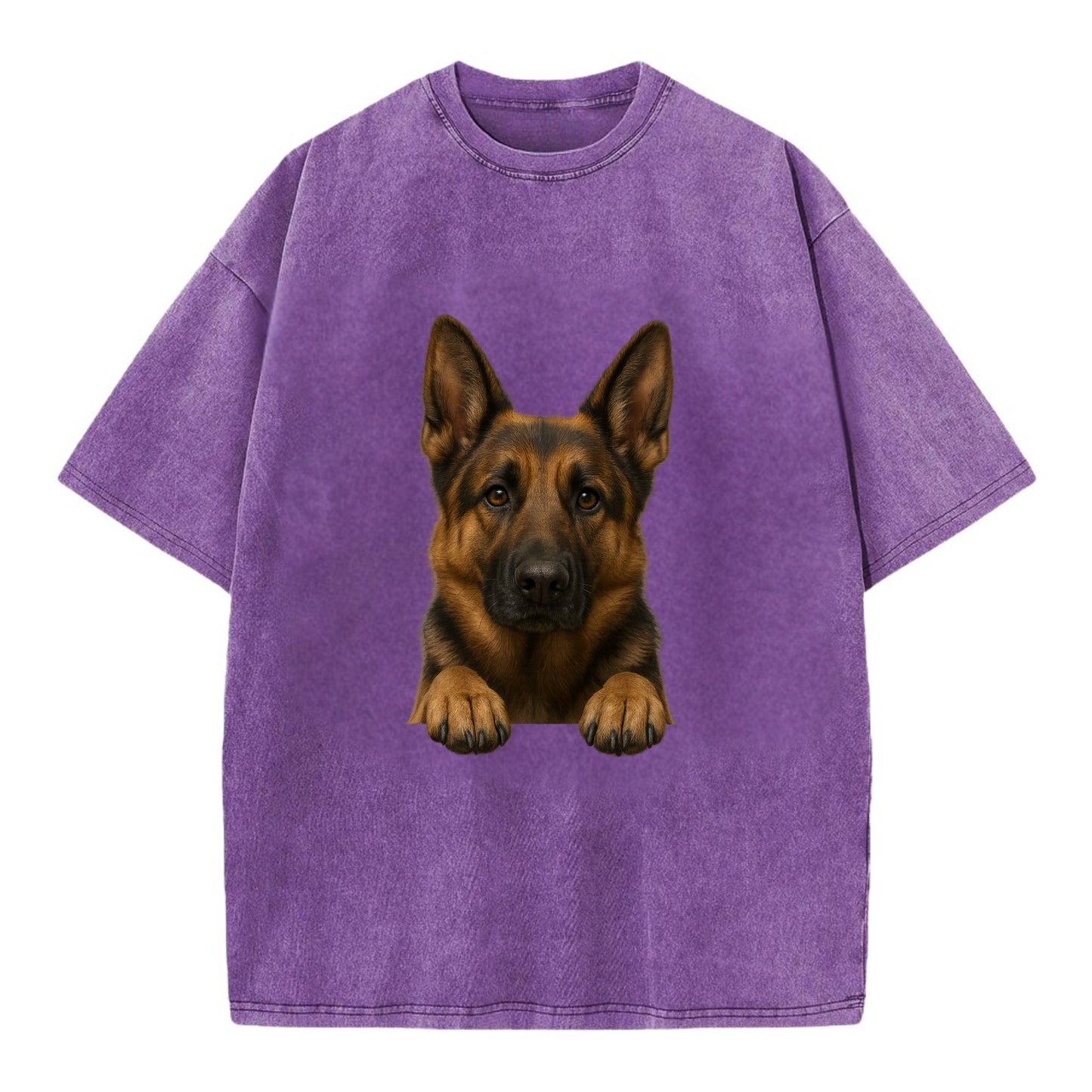 German Shepherd  - Vintage T-shirt - Purple