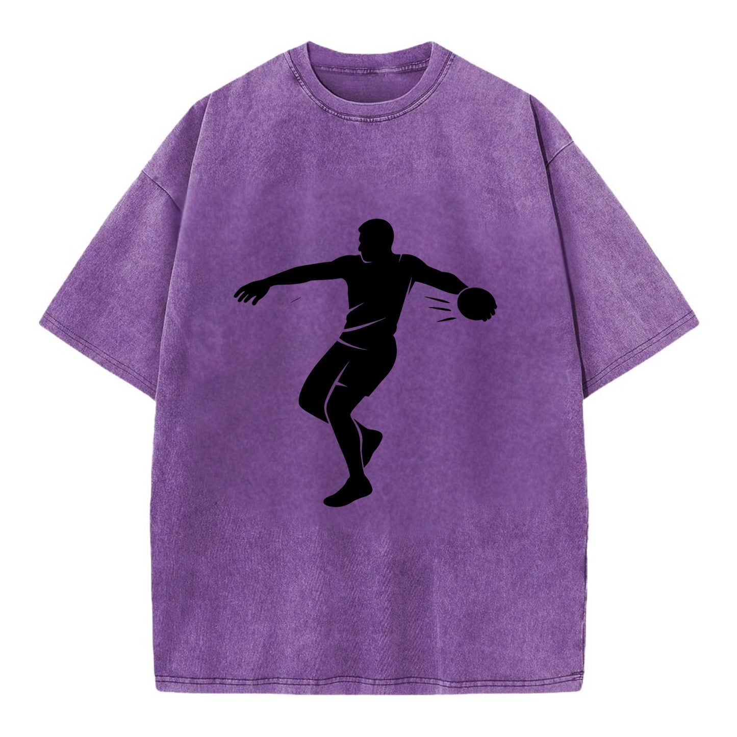 Discus thrower spinning release - Vintage T-shirt - Purple