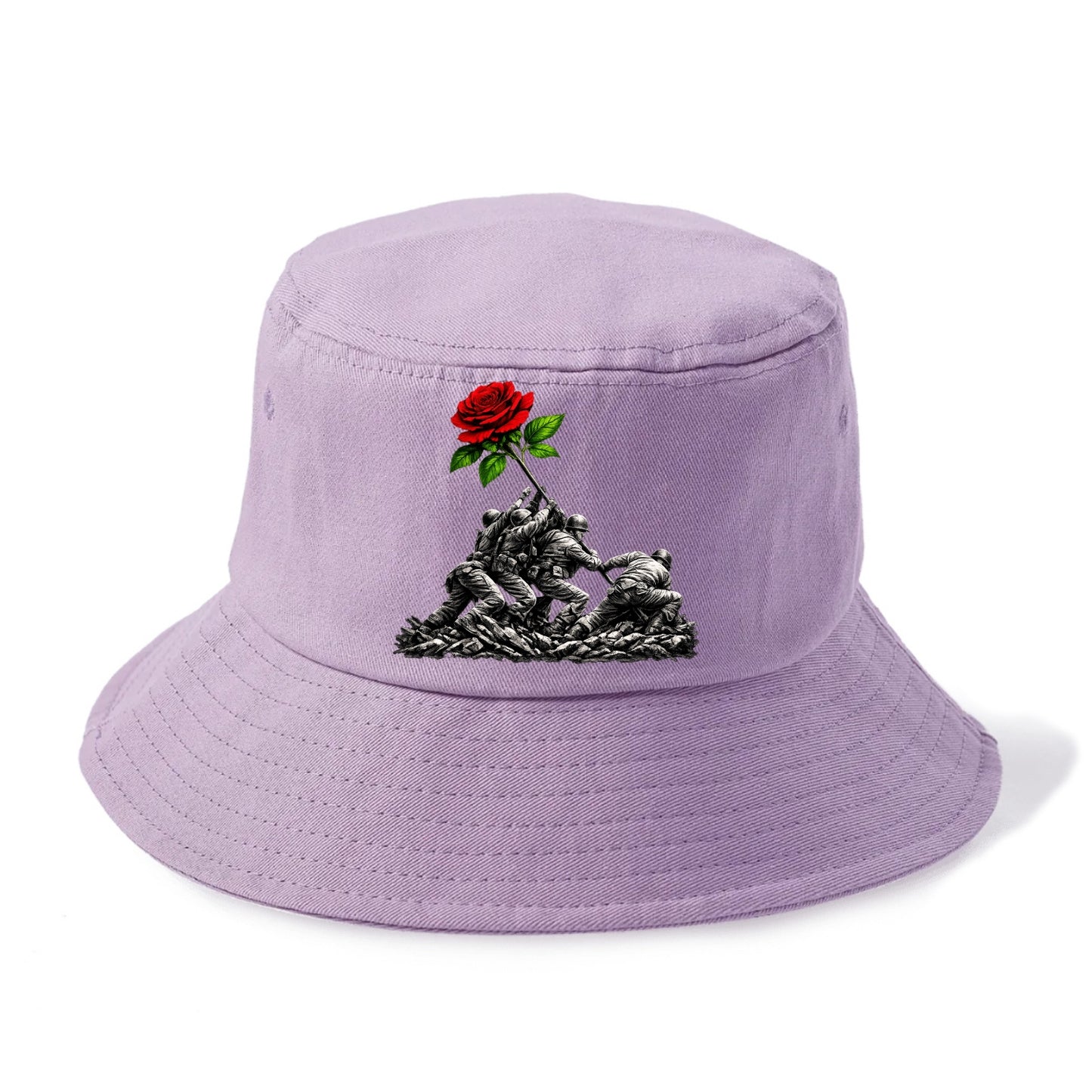 Iwo Jima Rose - Bucket Hat - Purple