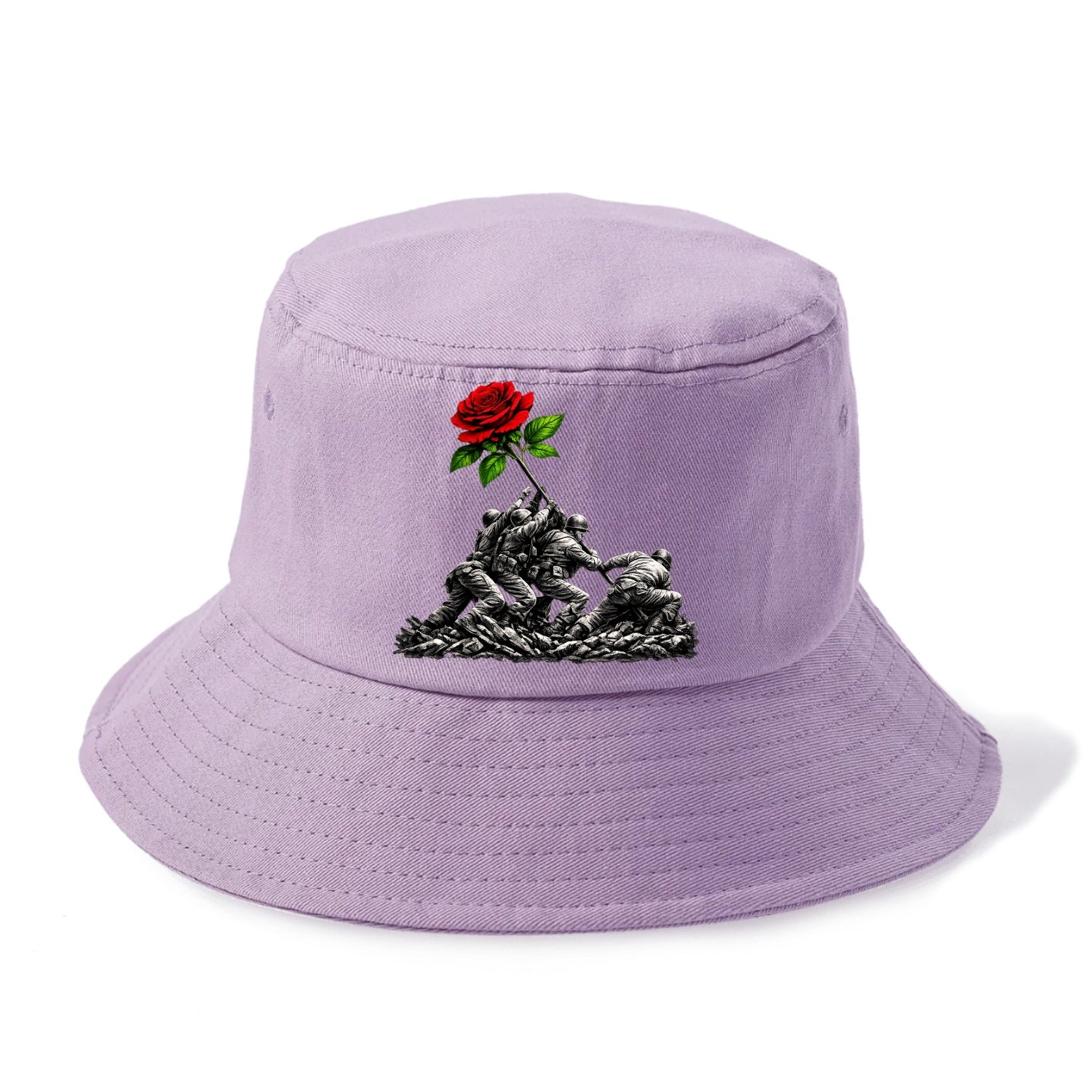 Iwo Jima Rose - Bucket Hat - Purple