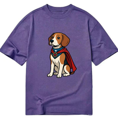 Beagle Patriotic Hero  - Classic T-shirt - Purple