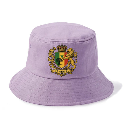 Senegal Lion Emblem  - Bucket Hat - Purple