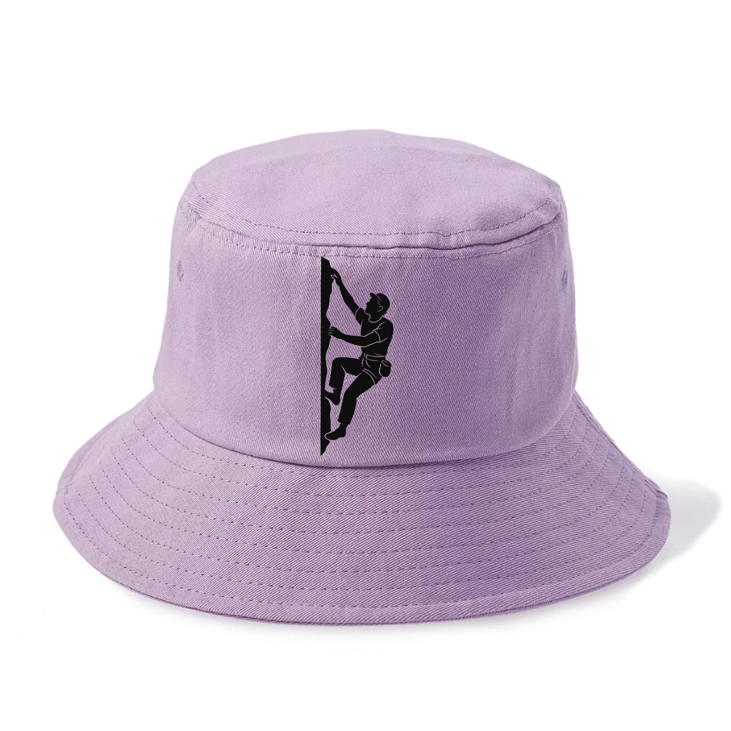 Rock climber reaching for the next hold - Bucket Hat - Purple