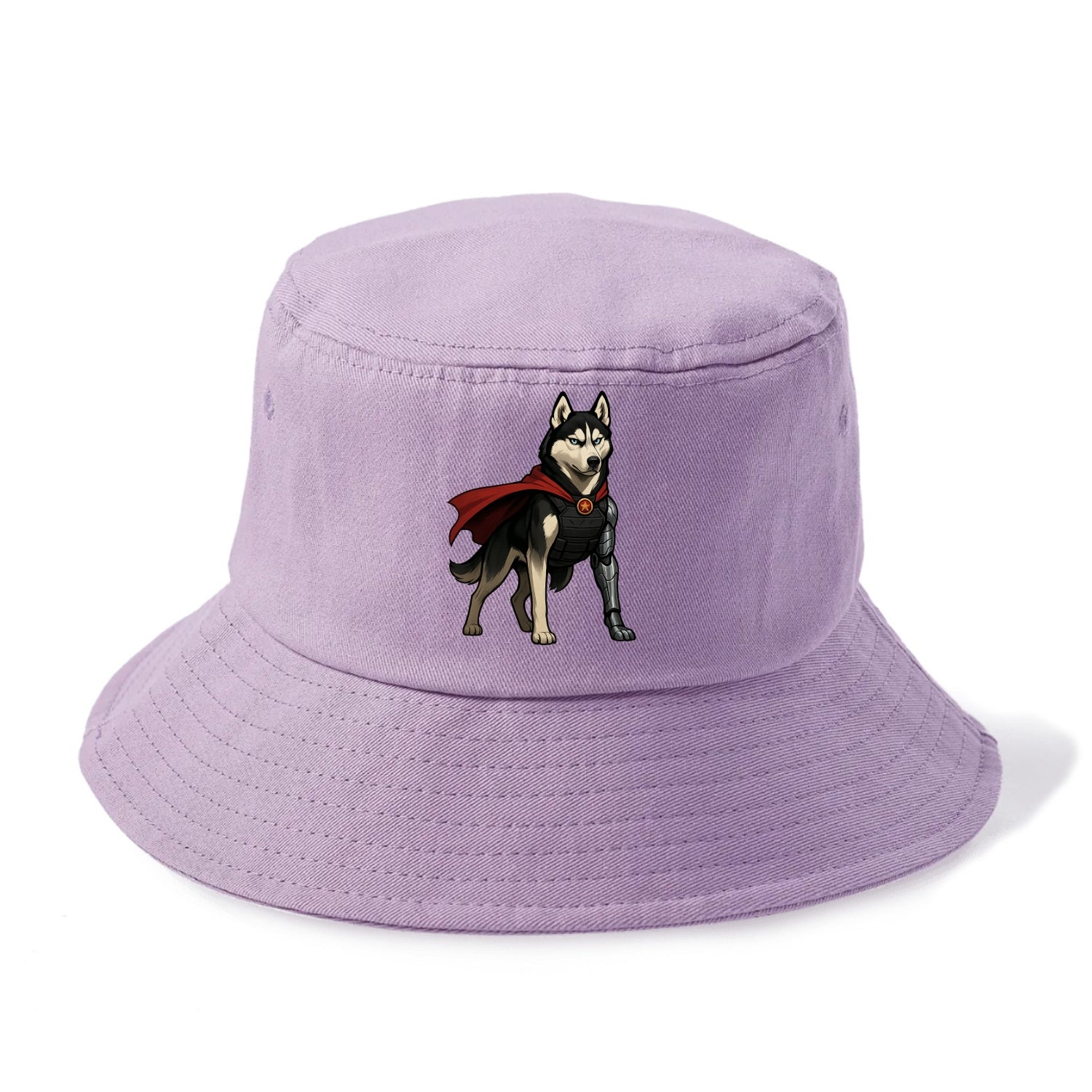 Siberian Husky Winter Soldier  - Bucket Hat - Purple