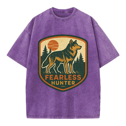 Fearless Hunter  - Vintage T-shirt - Purple
