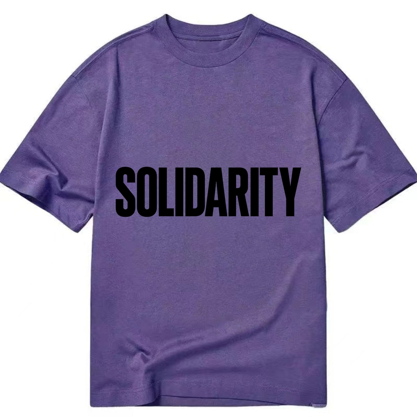 Bold typography design - "SOLIDARITY" - standing together, support - Classic T-shirt - Purple