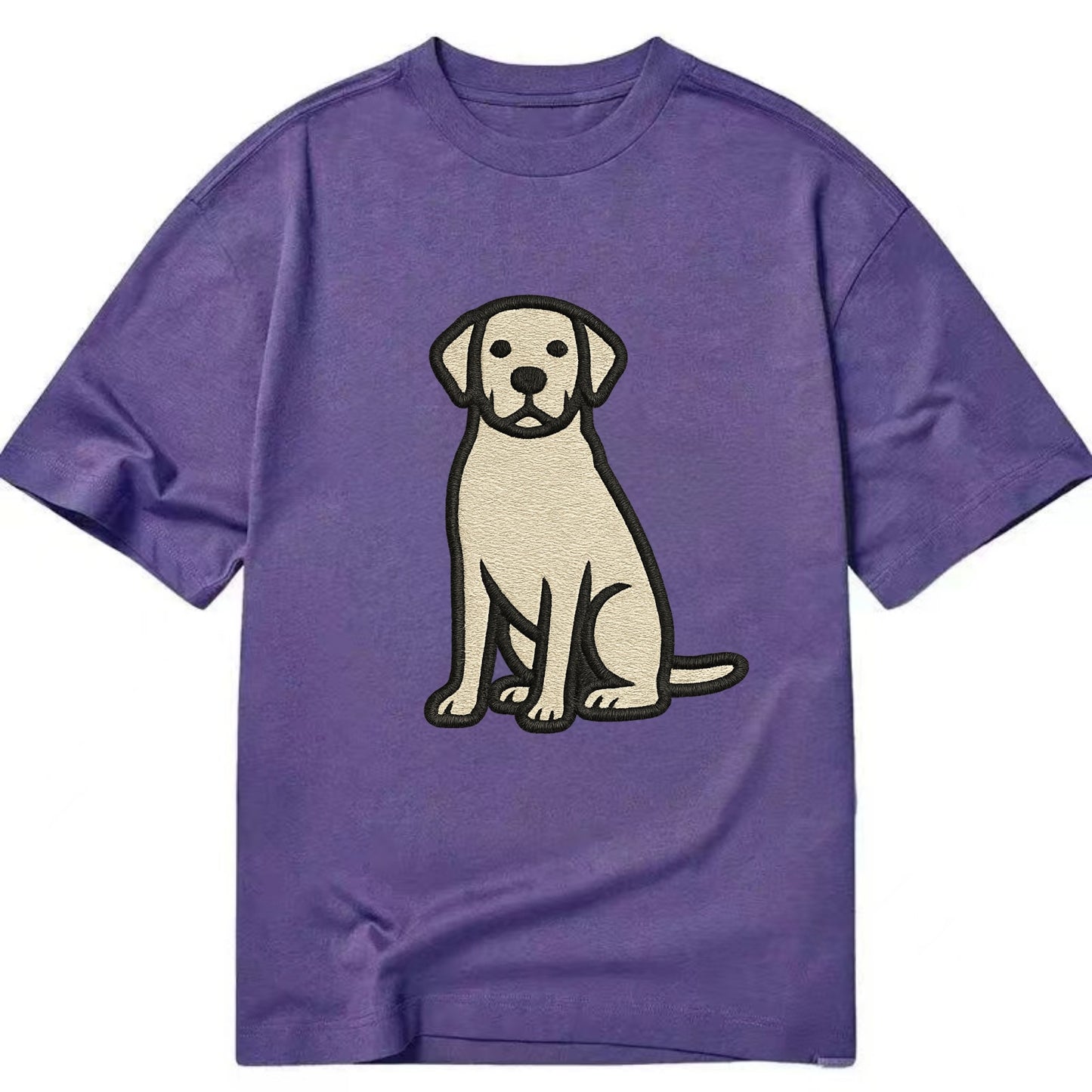 Goldador - Golden Lab mix sitting pose - Classic T-shirt - Purple