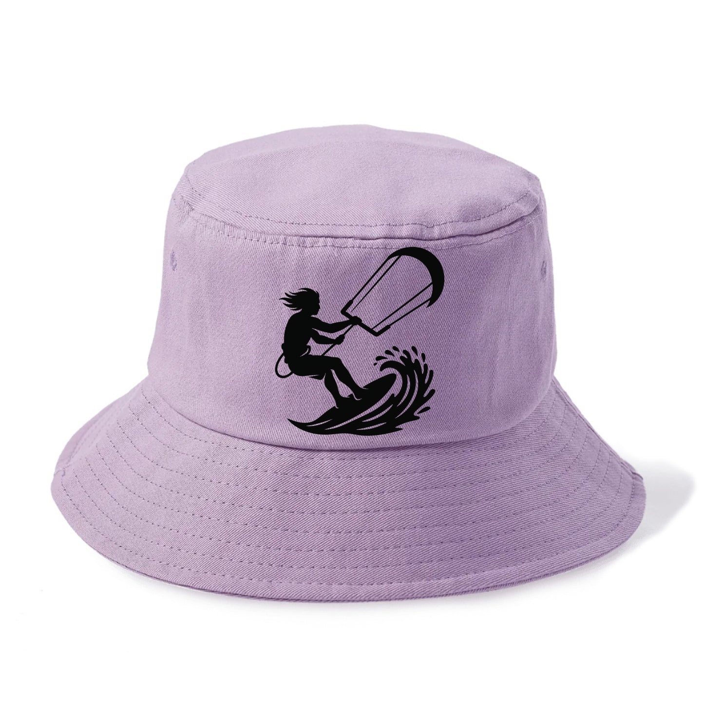 Kite surfer riding wave - Bucket Hat - Purple