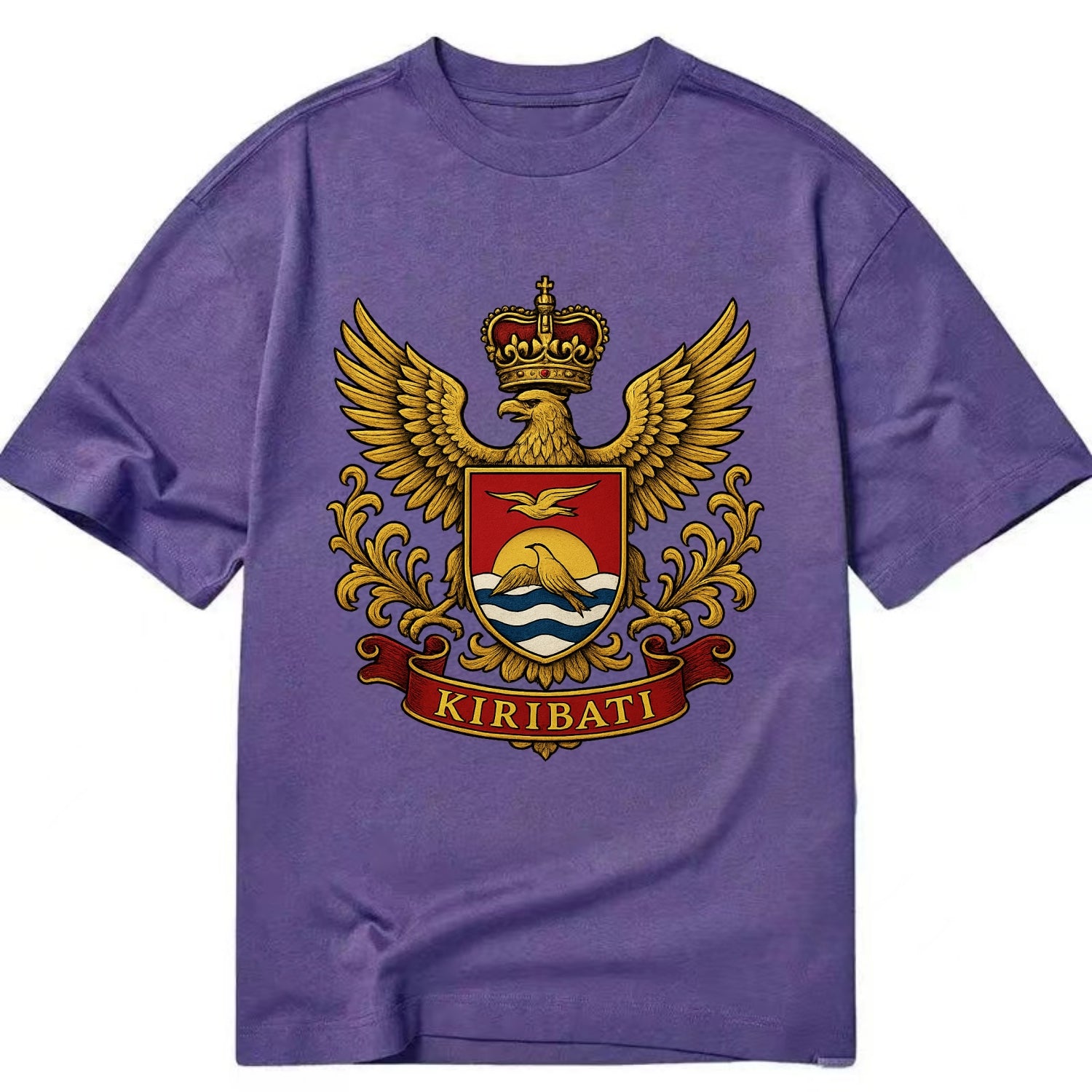 Kiribati Heritage Badge  - Classic T-shirt - Purple