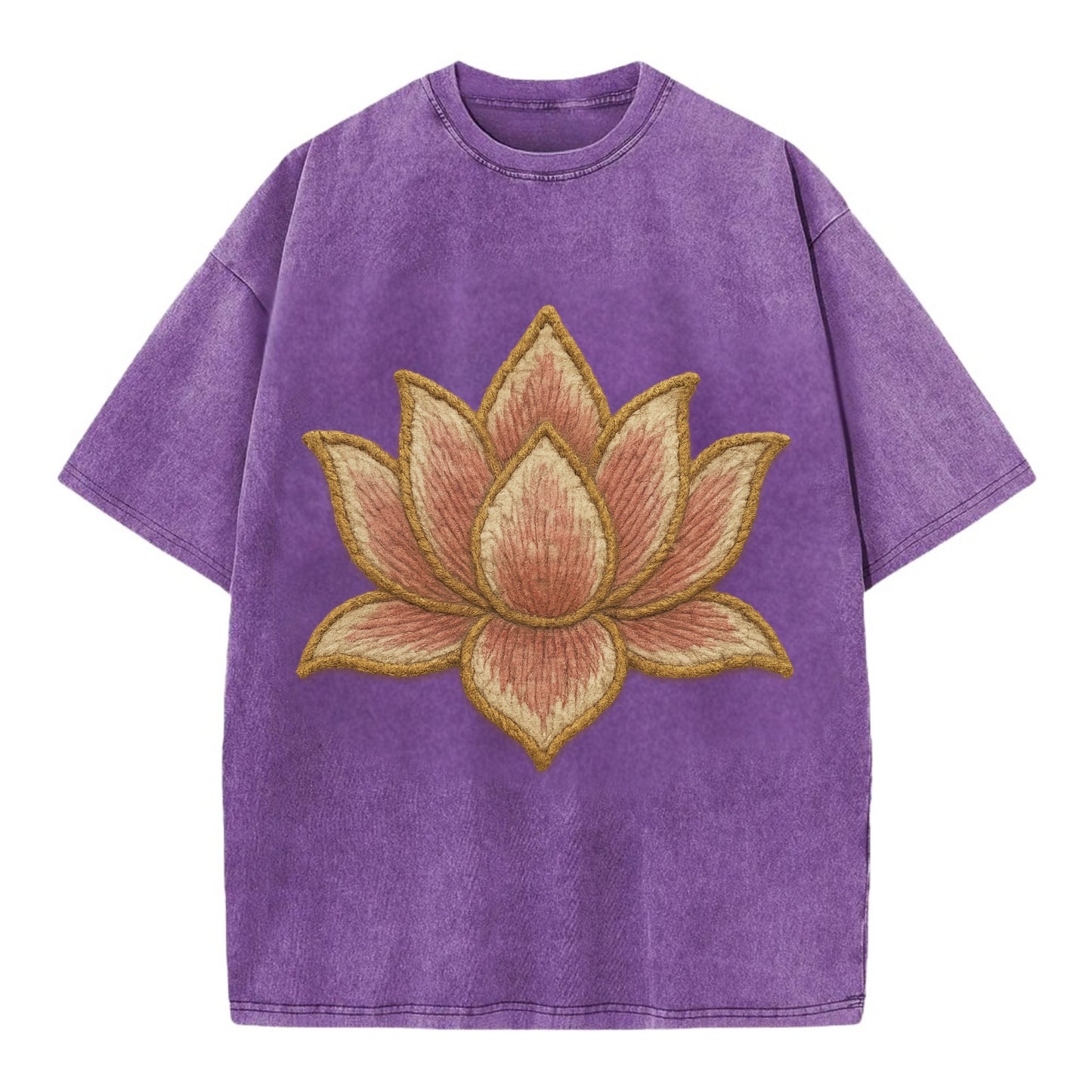 Lotus Flower - Vintage T-shirt - Purple