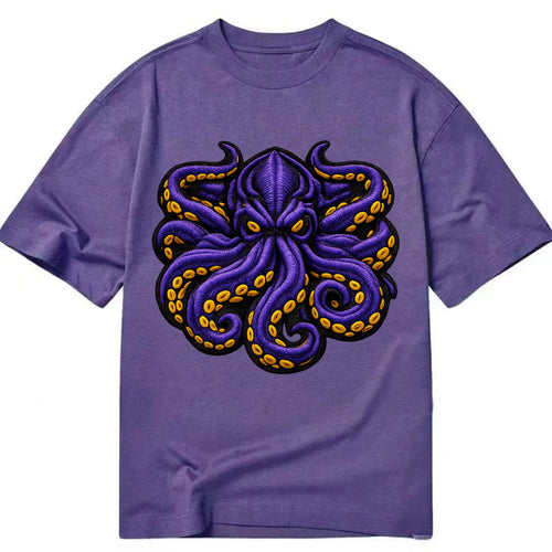 KRAKEN TENTACLES - sea monster in purple and black , deep sea - Classic T-shirt