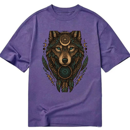 Storm Wolf Thunder  - Classic T-shirt - Purple