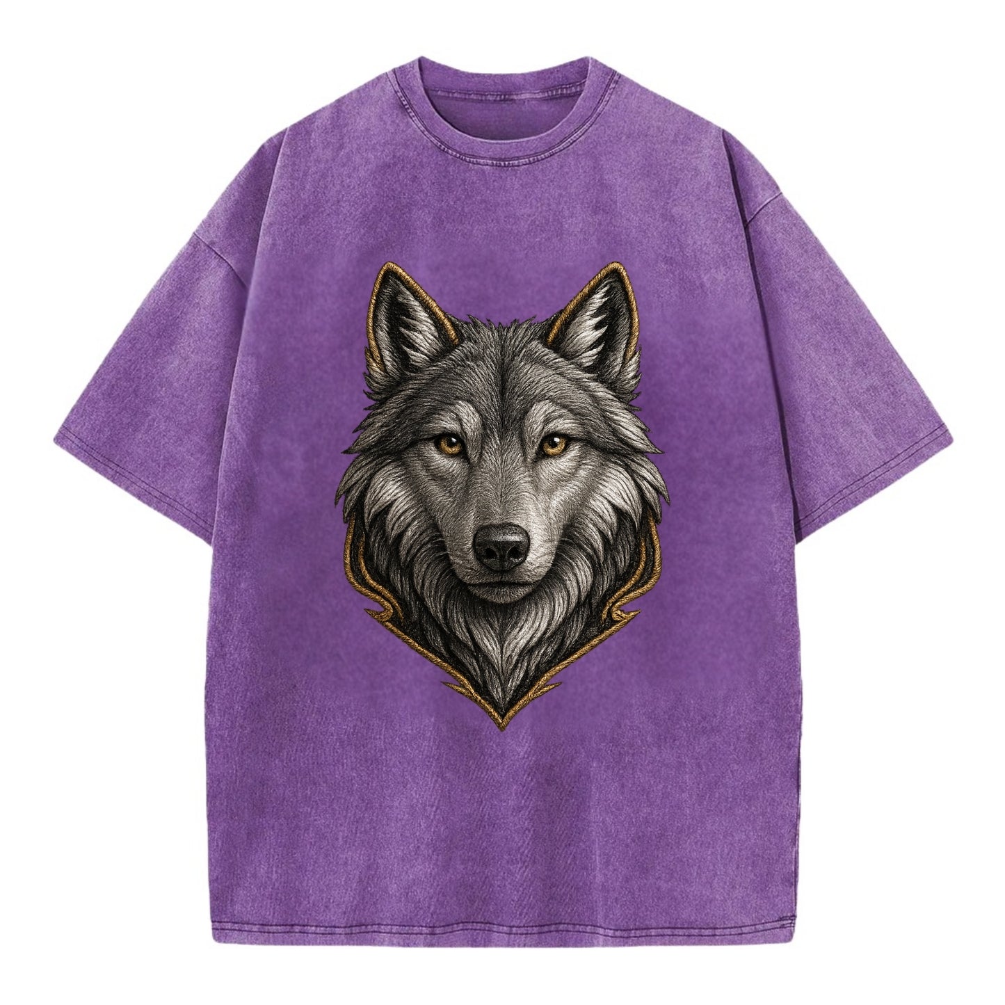 Wolf Totem  - Vintage T-shirt - Purple
