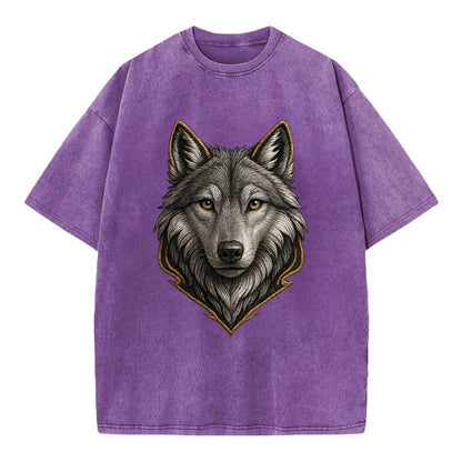 Wolf Totem  - Vintage T-shirt - Purple