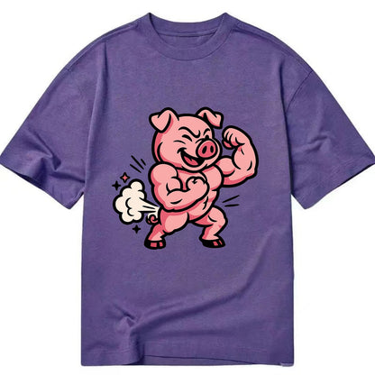 Strong Pig - Classic T-shirt - Purple