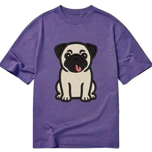 Pug - Tilted head with tongue out - Clas Classic T-shirt