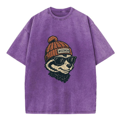 Madison Badge - Vintage T-shirt - Purple