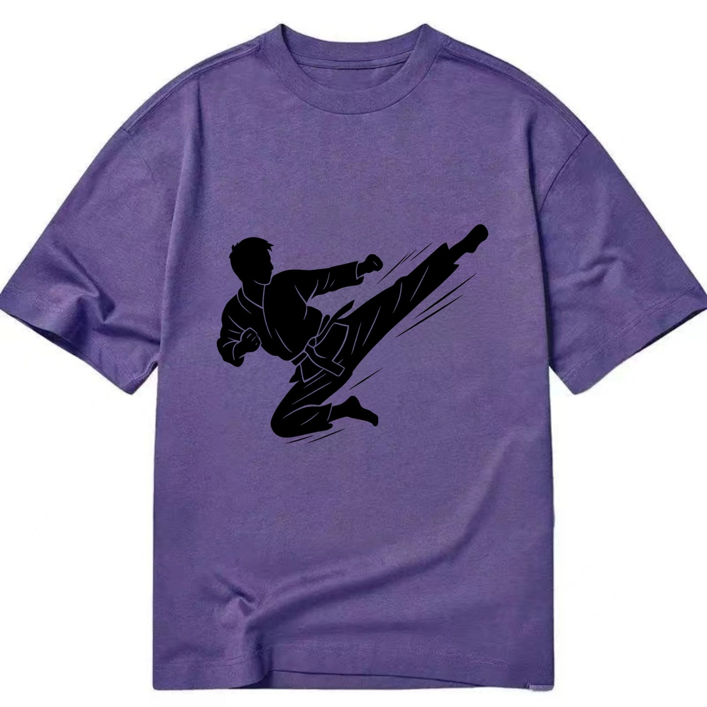 Korean taekwondo flying kick - Classic T-shirt - Purple