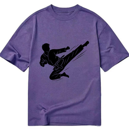 Korean taekwondo flying kick - Classic T-shirt - Purple