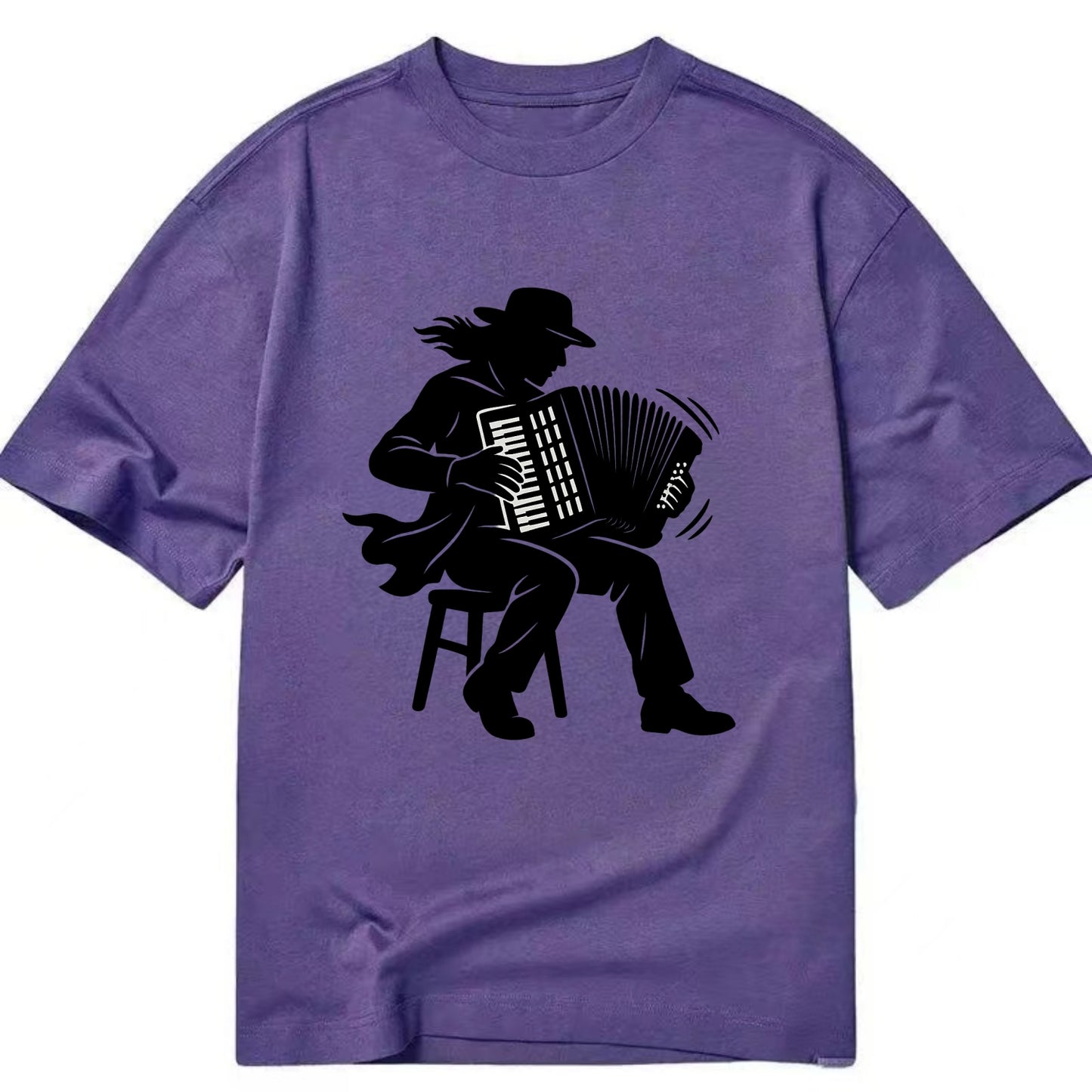Accordion player street musician - Classic T-shirt - Purple