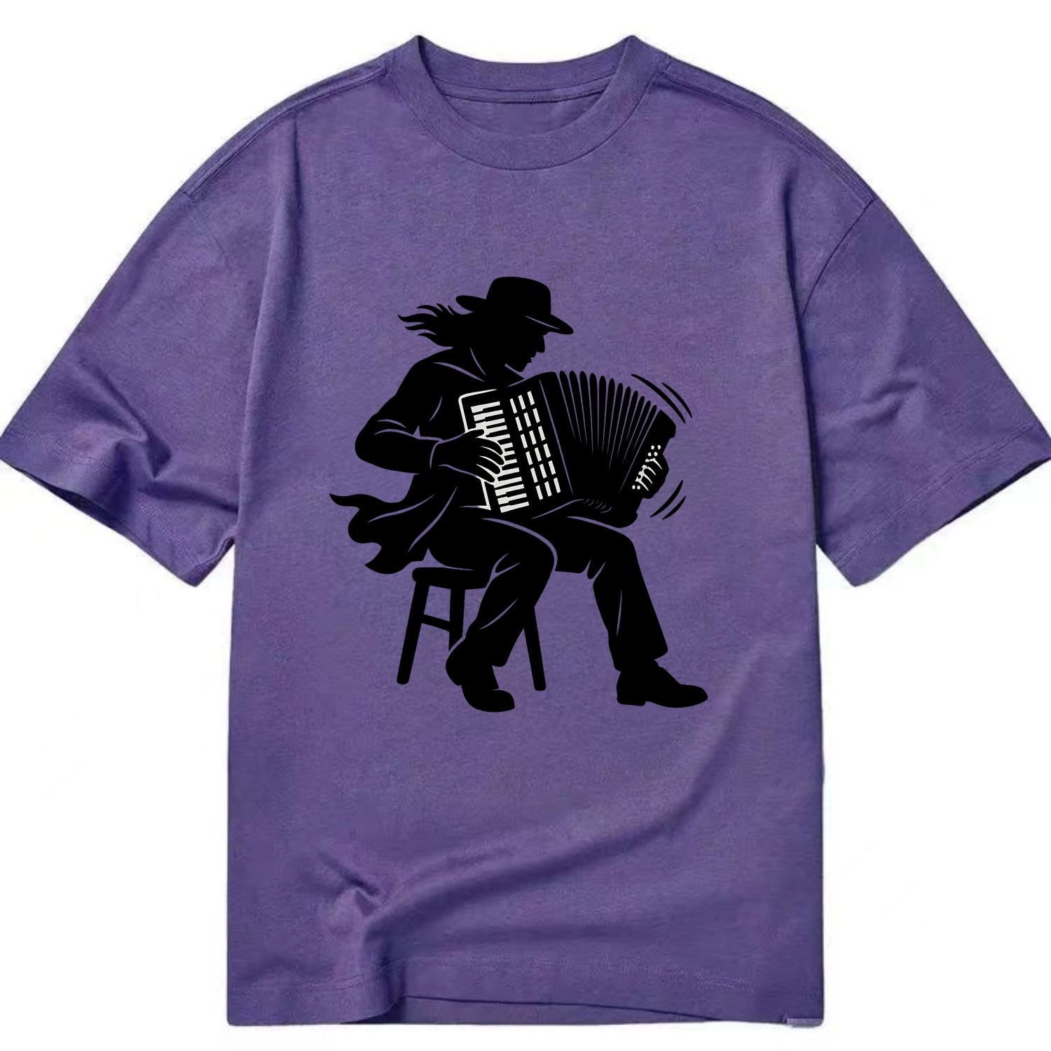 Accordion player street musician - Classic T-shirt - Purple