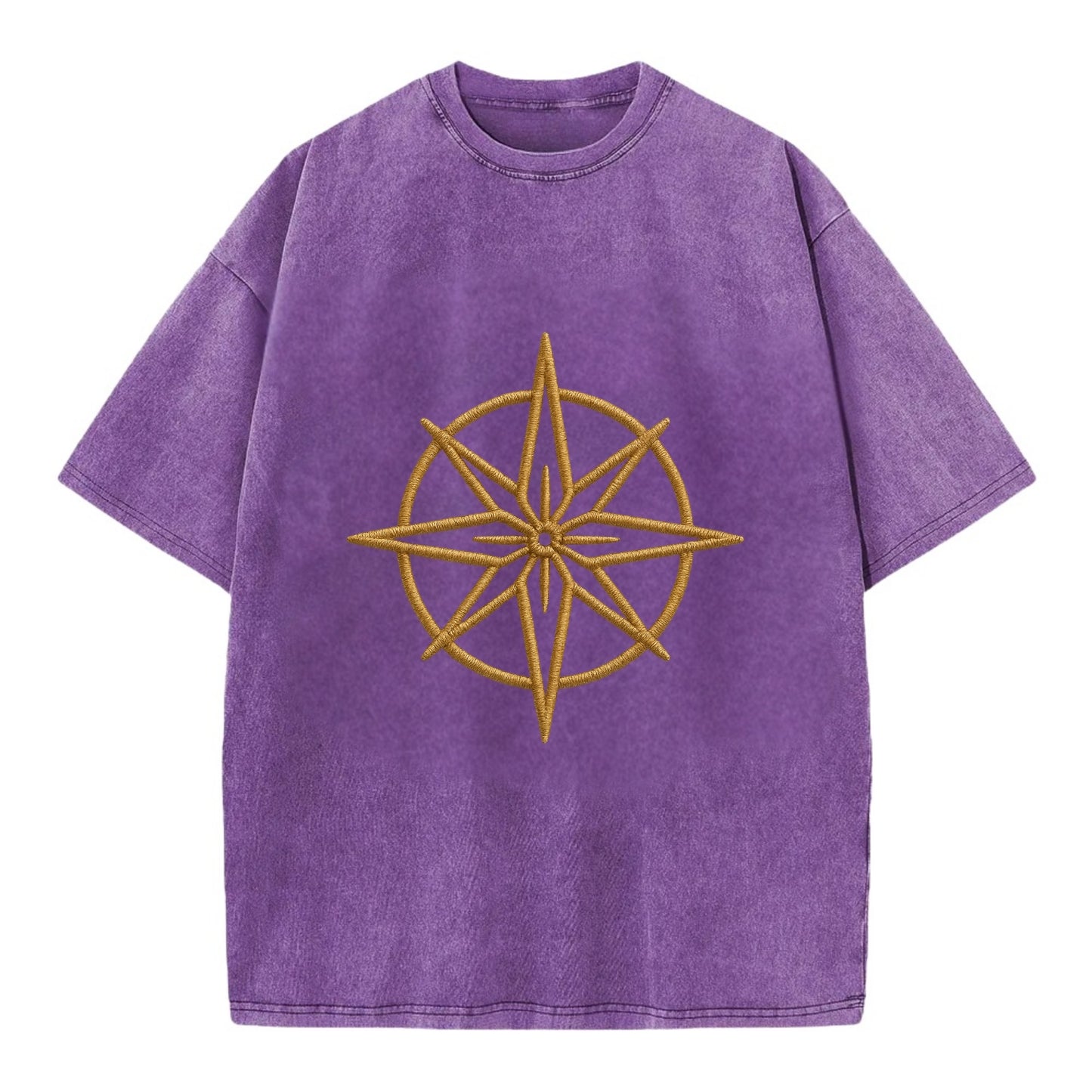 Compass Rose  - Vintage T-shirt - Purple