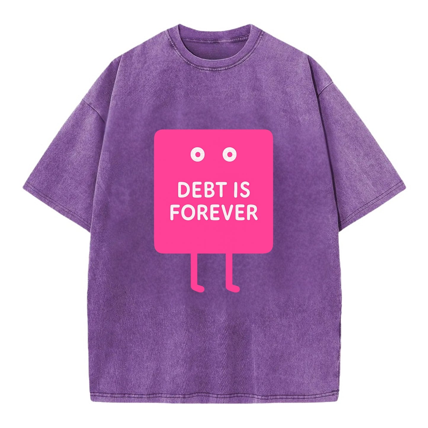 DEBT IS FOREVER | Immortal credit card - Vintage T-shirt - Purple