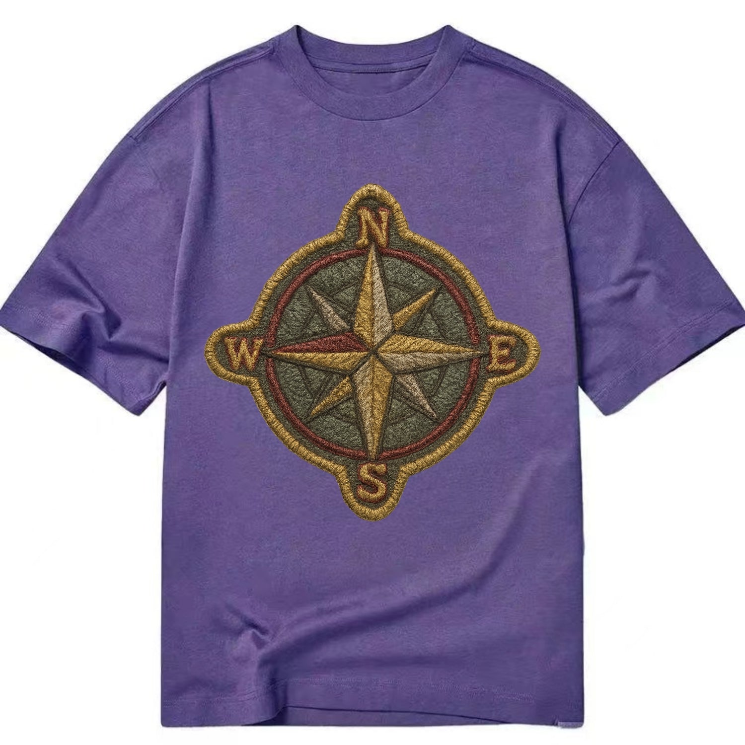 Compass rose with cardinal directions - explorer symbol - Classic T-shirt - Purple