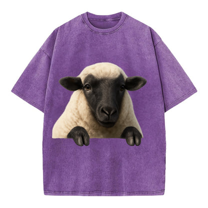 Sheep  - Vintage T-shirt - Purple