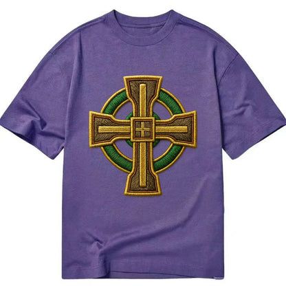 Durrow Cross - Classic T-shirt - Purple
