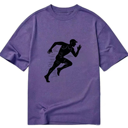 Runner in full stride sprinting - Classic T-shirt - Purple