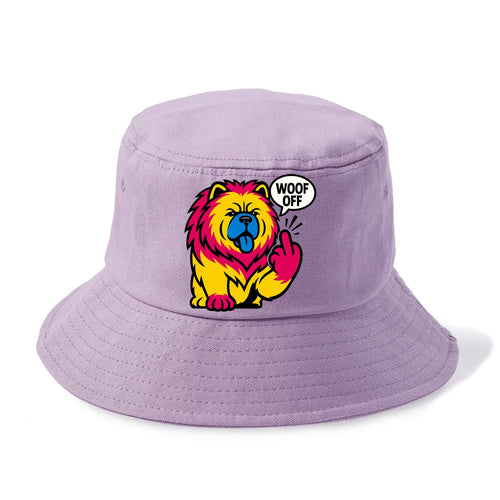 Chow Chow with lion mane and blue-black tongue, fluffy dignified paw up with sass - Bucket Hat