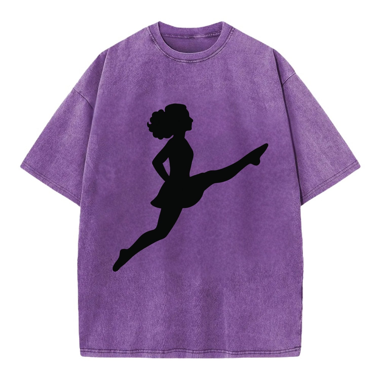 Irish step dancer Riverdance leap - Vintage T-shirt - Purple