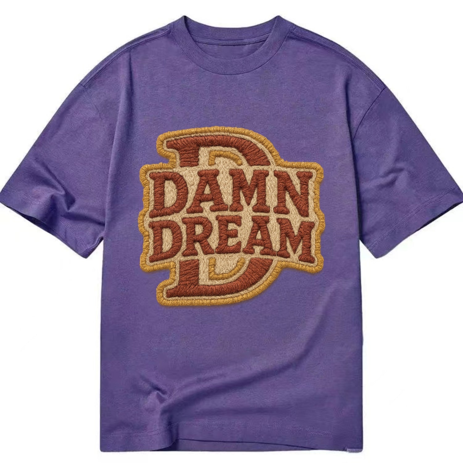 DAMN;DREAM BIG Motivational White Cap - Classic T-shirt - Purple