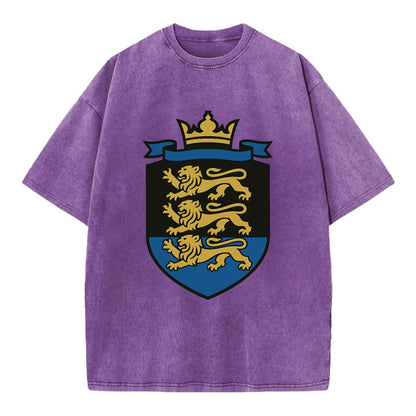 Estonia Royal Logo  - Vintage T-shirt - Purple