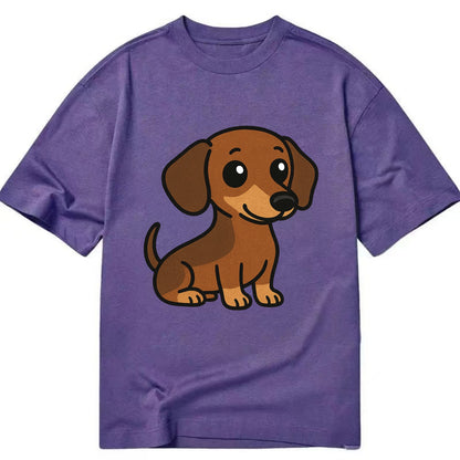 Dachshund - Long body profile view - Classic T-shirt - Purple