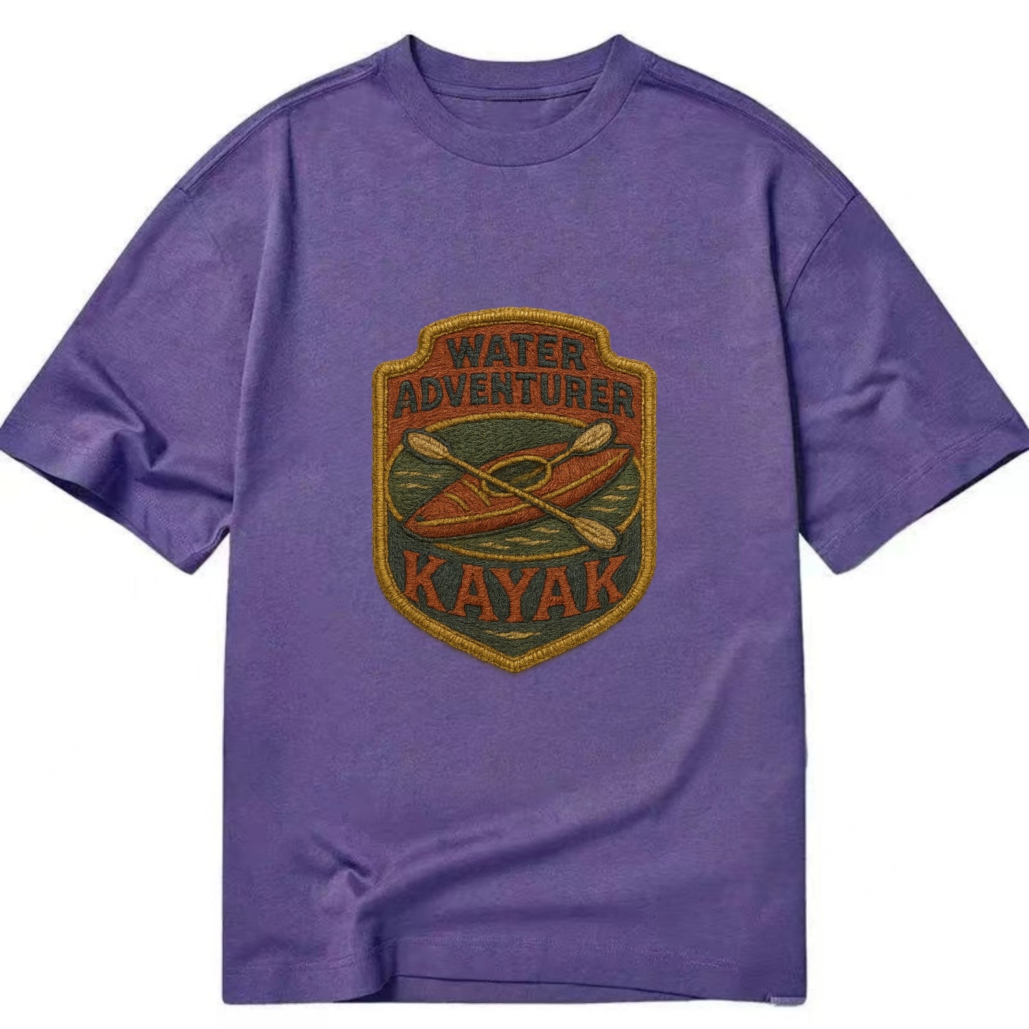 Kayak with paddle - water adventurer - Classic T-shirt - Purple