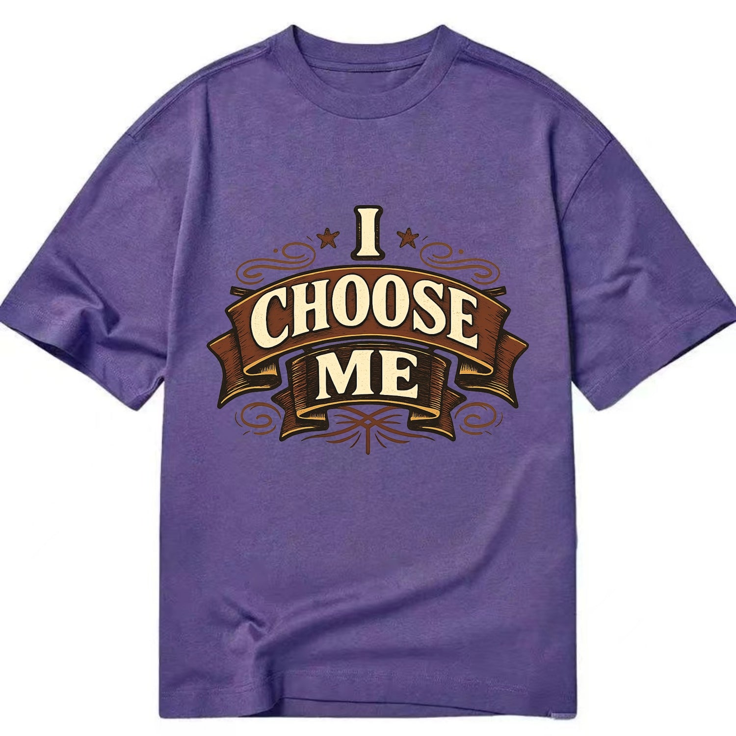 Bold typography design - "I CHOOSE ME" - self-priority, self-selection - Classic T-shirt - Purple