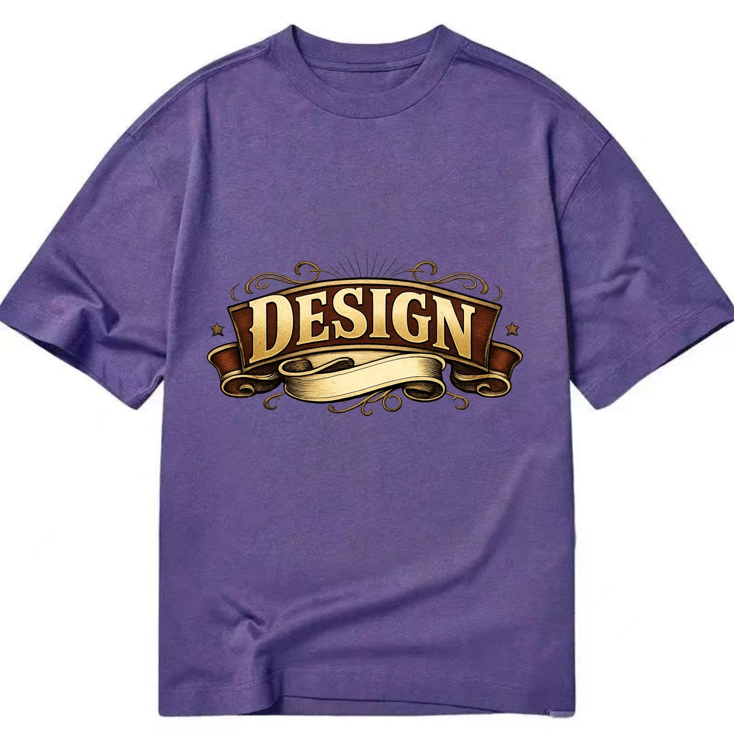 Bold typography design - "DESIGN" - intentional creation, aesthetic planning - Classic T-shirt - Purple