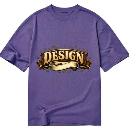 Bold typography design - "DESIGN" - intentional creation, aesthetic planning - Classic T-shirt - Purple