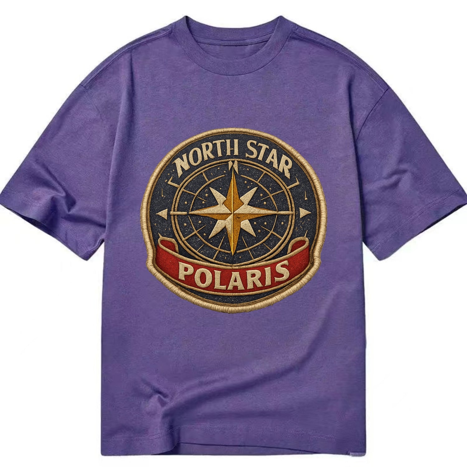 NORTH STAR POLARIS - guiding star in gold and white , navigation - Classic T-shirt - Purple