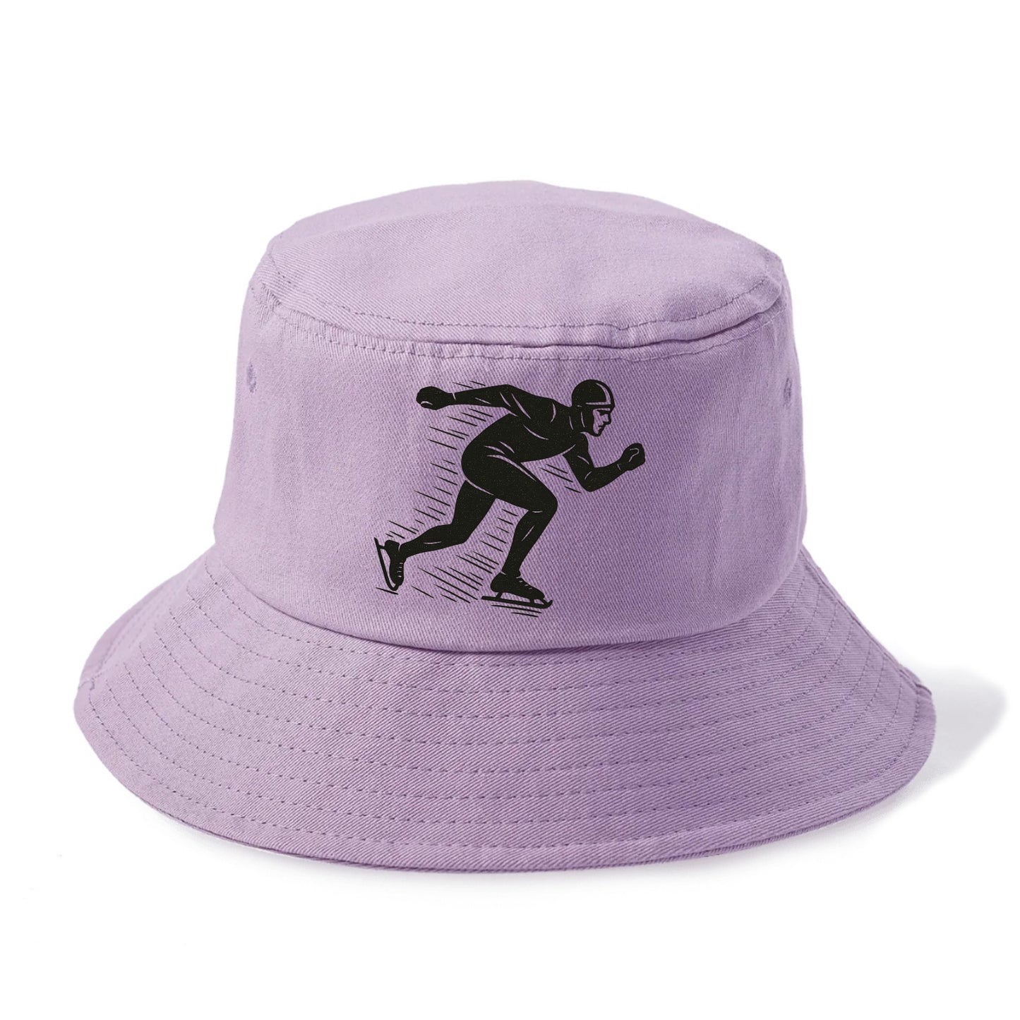 Speed skater in racing crouch - Bucket Hat - Purple