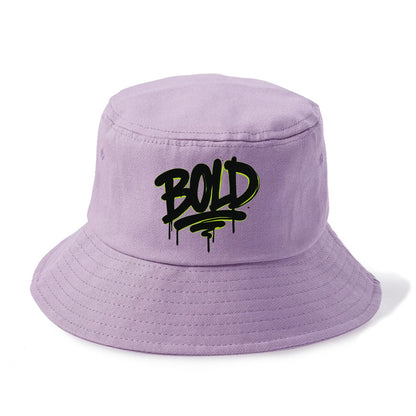 Bold typography design - "BOLD" - courageous, standing out - Bucket Hat - Purple