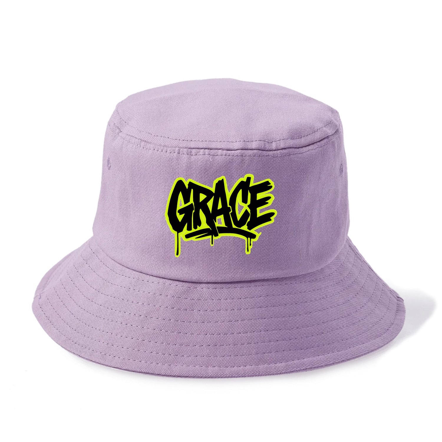 Bold typography design - "GRACE" - elegance under pressure, divine favor - Bucket Hat - Purple