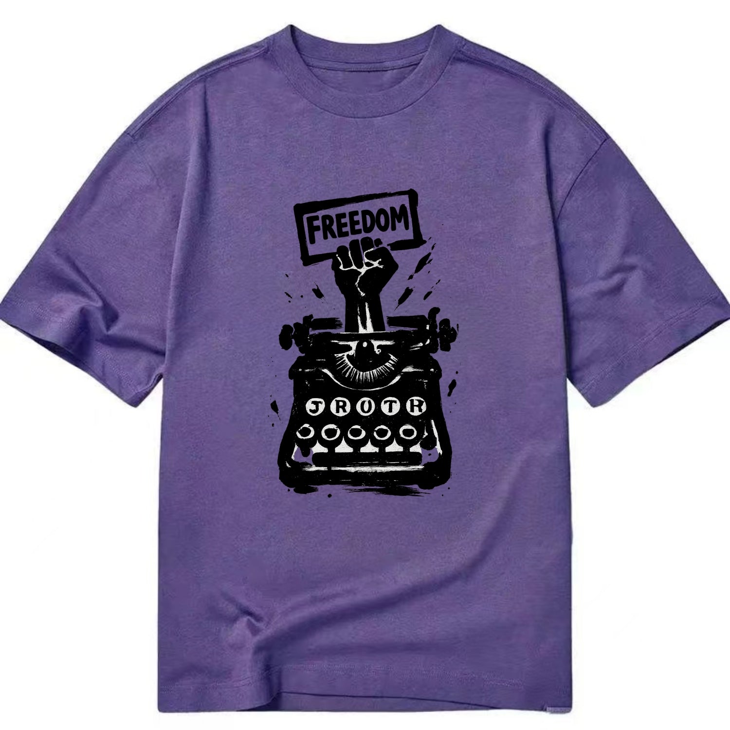 Typewriter keys - journalism and truth ink art - Classic T-shirt - Purple