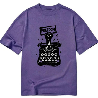 Typewriter keys - journalism and truth ink art - Classic T-shirt - Purple