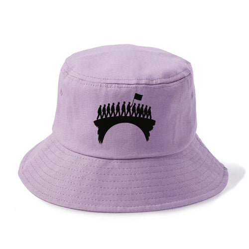March on bridge silhouette - historic protest ink painting - Bucket Hat